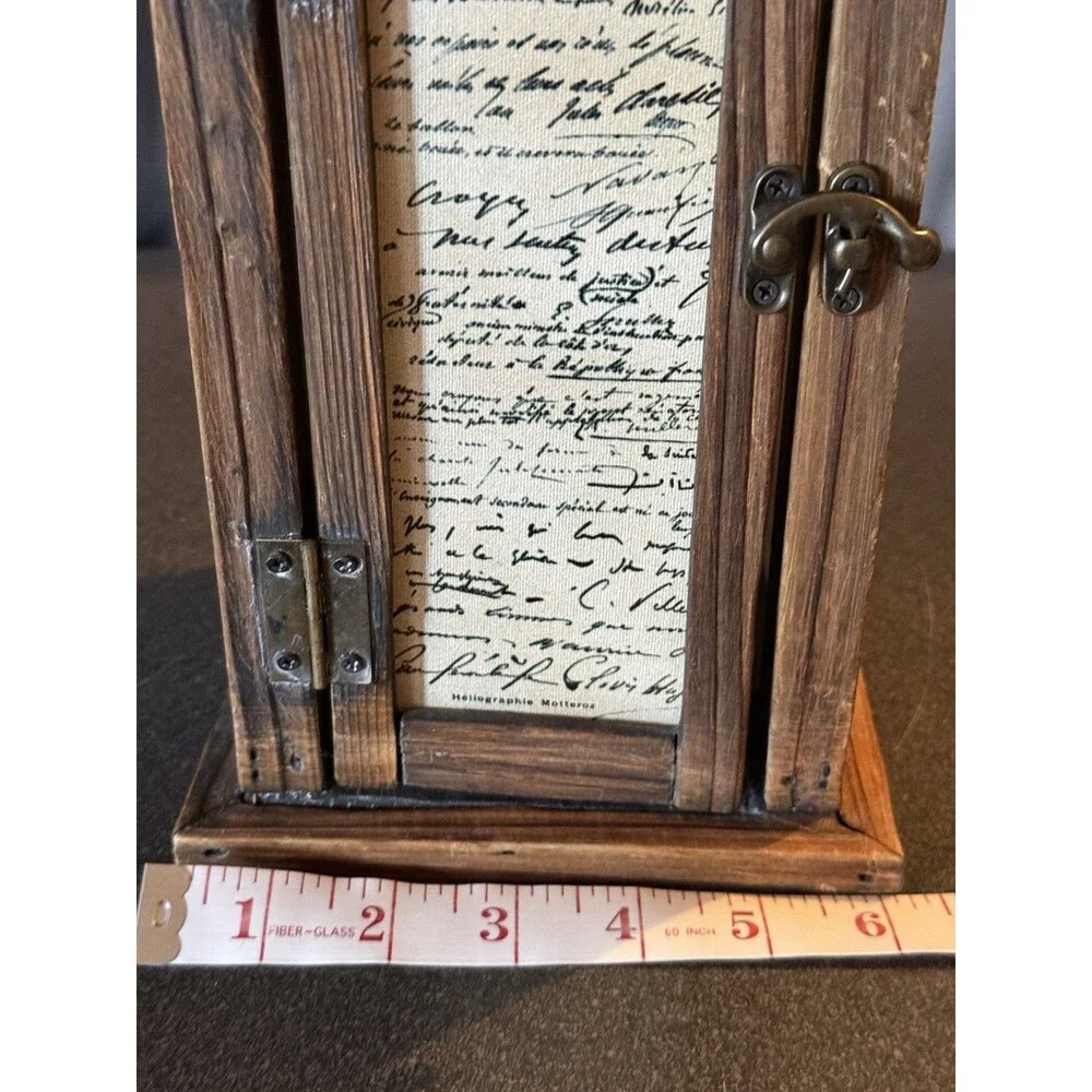 Vintage/French Rustic Style Lantern Box with Glass And latch